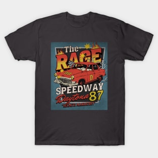 The Rage speedway vintage racing distressed retro poster T-Shirt